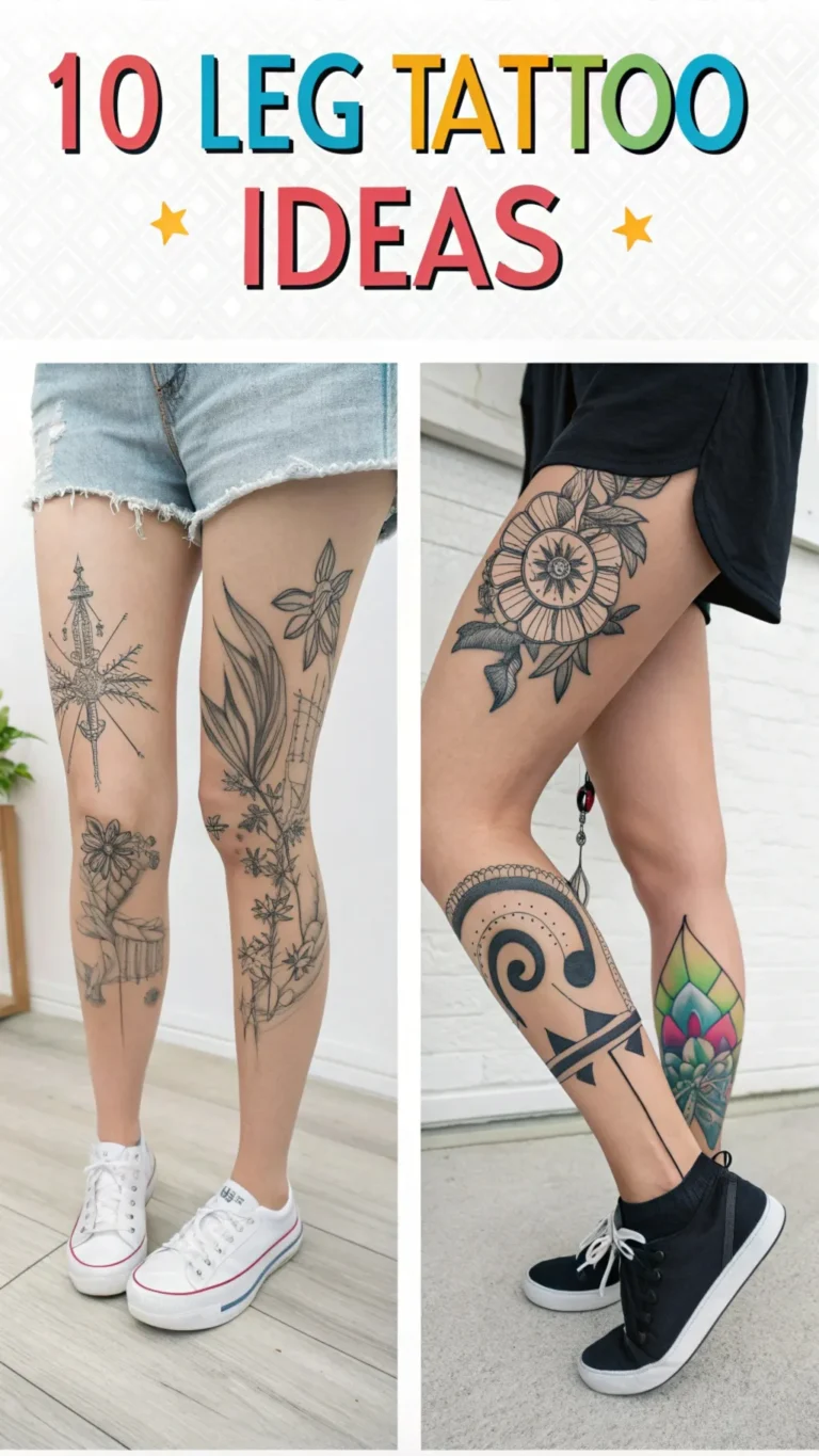 10 Leg Tattoo Ideas – Bold and Unique Designs to Consider